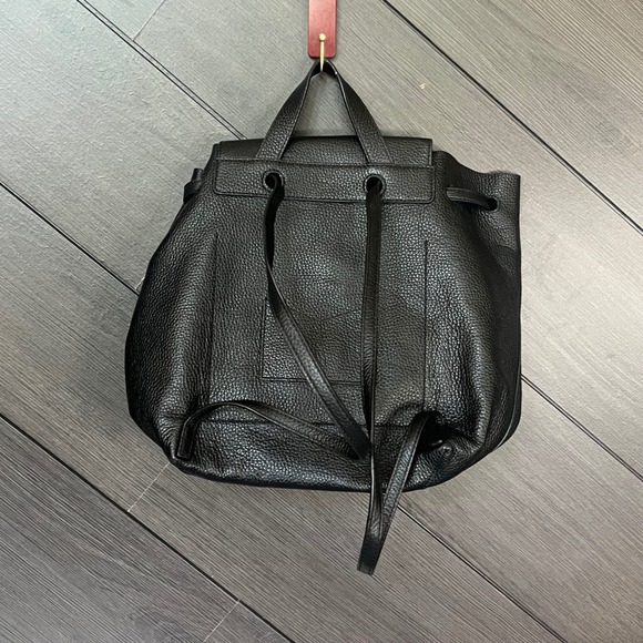 MK Drawstring Backpack Bag Black Pebbled Leather NWOT - Picture 6 of 6